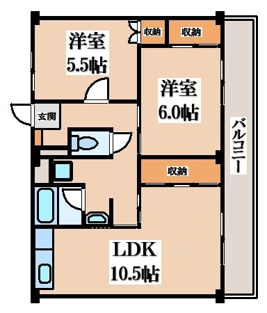 【間取り】 | ビレッジハウス尾上