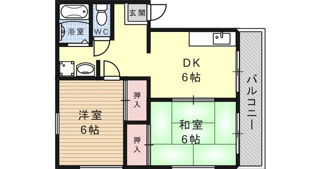 神戸市灘区千旦通４丁目のアパートの間取り
