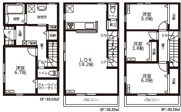 Livele Fine 川越広栄町の間取り|4LDK