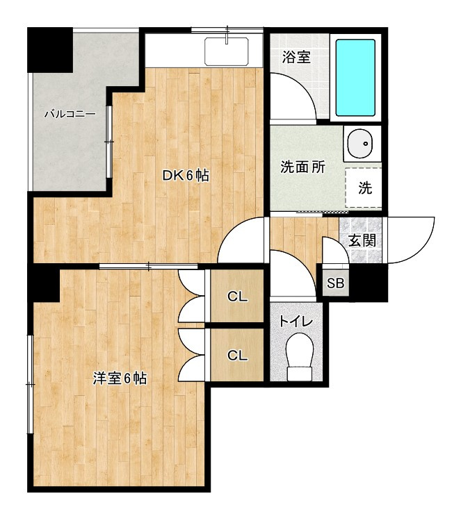 千葉市美浜区稲毛海岸４丁目の賃貸マンションの間取り
