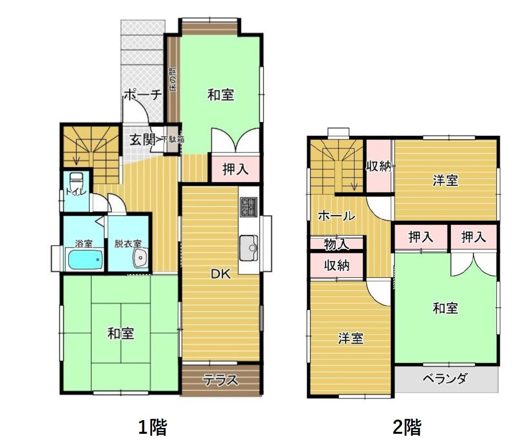 山形市平清水【中古住宅】の間取り|５LDKの間取りです。
