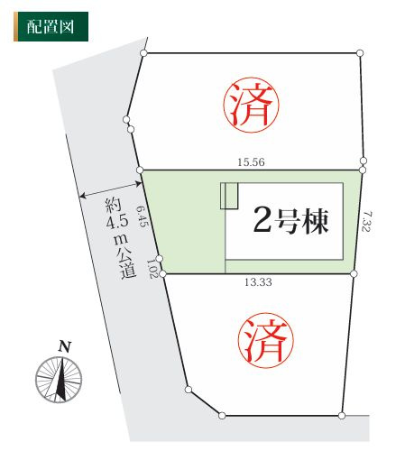 伊勢原市三ノ宮新築戸建て　2号棟の区画図|区画図「伊勢原市三ノ宮新築戸建て」