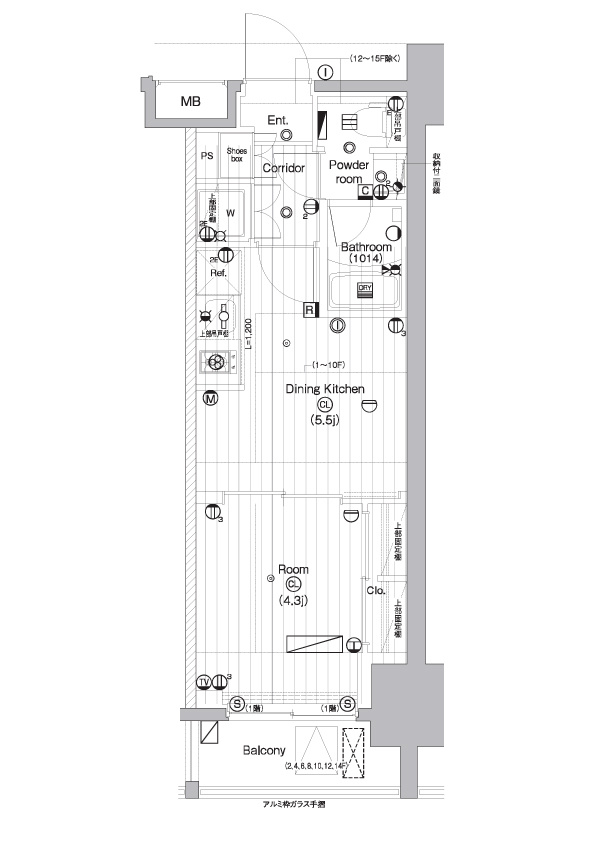 PREMIUM CUBE 亀戸の間取り
