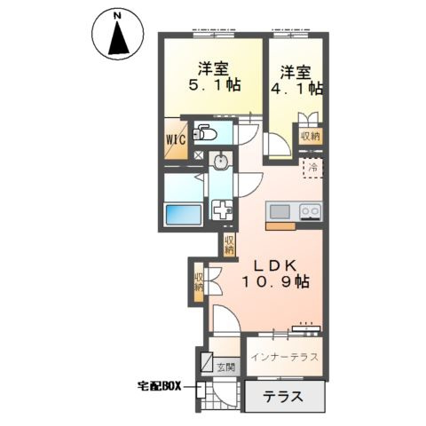 仮）相模原市南区アパート新築工事の間取り
