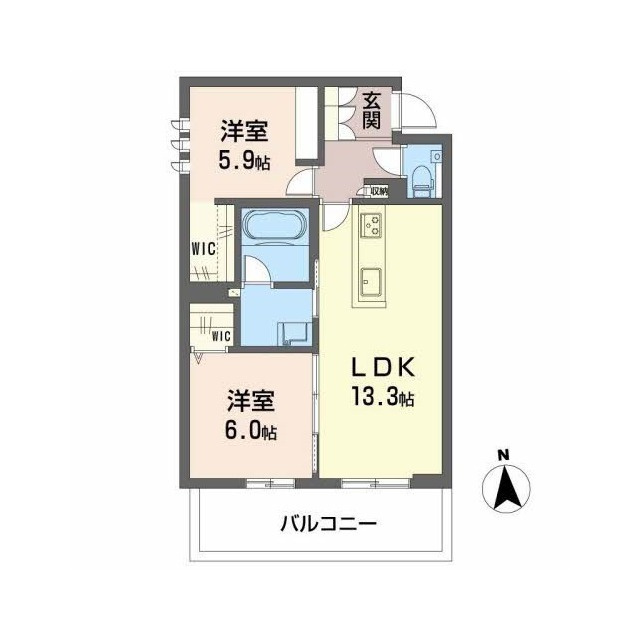 シャーメゾンステージ茜部本郷の間取り