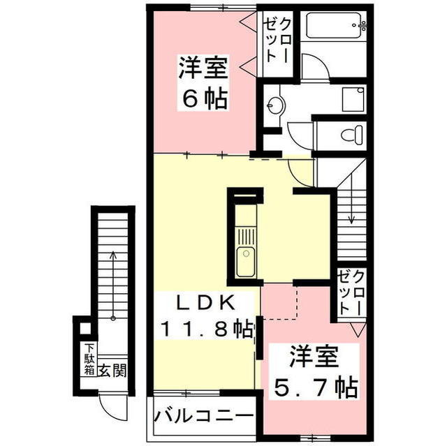 ルピナスⅡの間取り