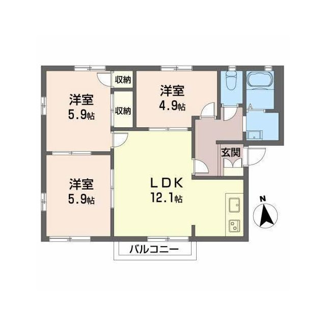 プランシェバラキ　Ａの間取り