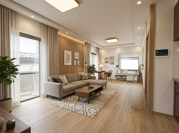 横浜市港北区高田西５丁目の中古一戸建のその他|※CGによりリフォーム例を示しています。
シンプルで飽きのこない内装だからこそ、お好みのインテリアやカーテンで自分らしい空間を自由に描くことができます。まさに「暮らしのキャンバス」とも言えるリビング