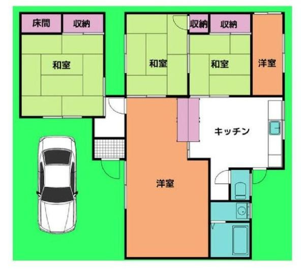 岩出市中迫　中古戸建の間取り