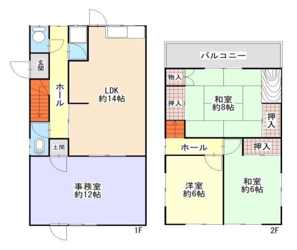 橿原市山之坊町　一戸建の間取り