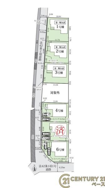 大和高田市大字市場の新築一戸建の区画図|■こちらの物件は６号棟です！■