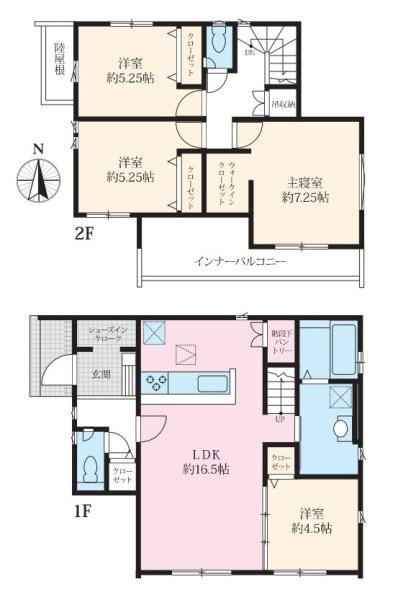 大和高田市大字市場の新築一戸建の間取り