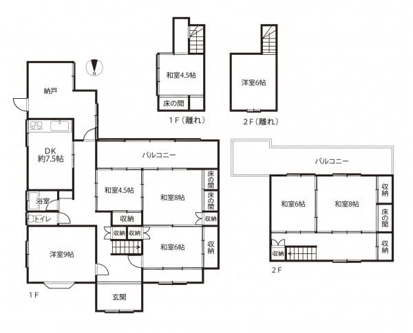 桜井市三輪　一戸建の間取り