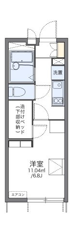 レオパレスグレース　クレストⅠの間取り