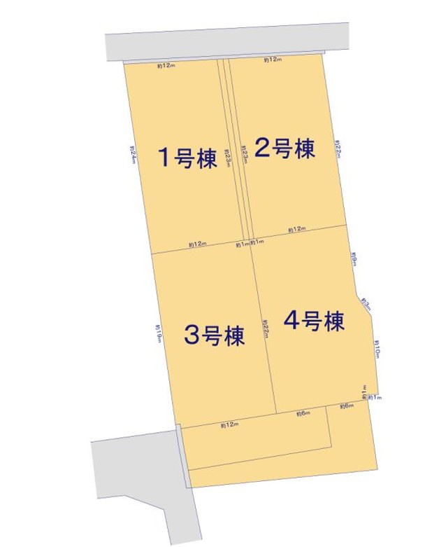 藤岡市森第4（全4棟）4号棟の区画図