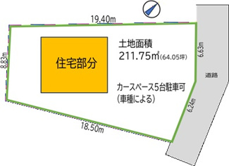 【区画図】 | 横浜市鶴見区獅子ヶ谷１丁目戸建