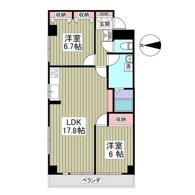 リブレス坂戸関間の間取り