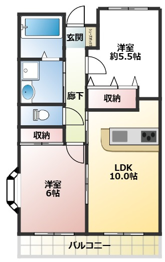 ベルデュールⅠの間取り