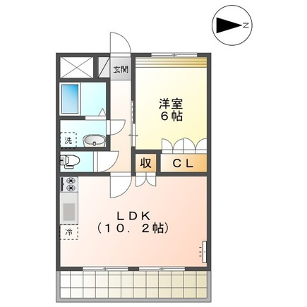 熊本市西区蓮台寺５丁目のアパートの間取り