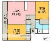 サンビレッジ画図東Bの間取り