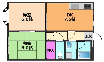 【間取り】 | メゾン蒼A棟