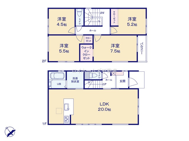 【間取り】 | 岡崎市鴨田町字池内82-2『仲介料無料』新築戸建て | 2号棟
