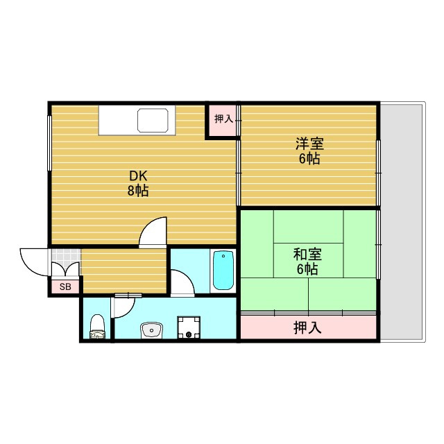 北淀宝ハイツカトレアの間取り