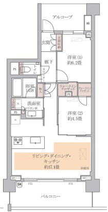 プラウド駒場の間取り