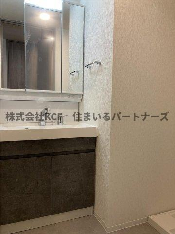 S-RESIDENCE久留米六ツ門abreastⅡの洗面所|コンパクトで使いやすい洗面所