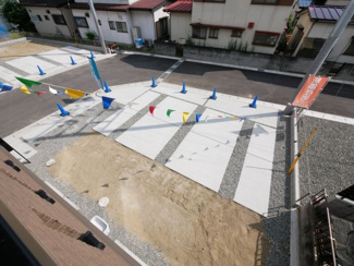 【展望】 | 甲府市宮原 オール電化新築 全2棟 1号棟 南東角 車並3台 | バルコニーより南庭を望む