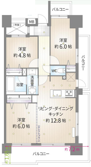 クレッセント多摩川緑地の間取り