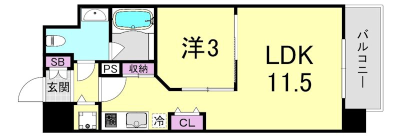 ロッカベラアパートメントの間取り