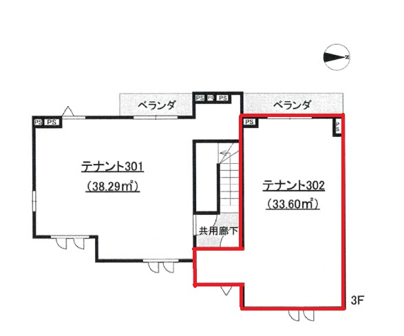 草津市大路２丁目の店舗一部の間取り