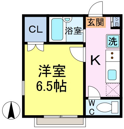 シャンブル松本Ⅵの間取り