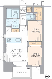 ブランズ東麻布の間取り