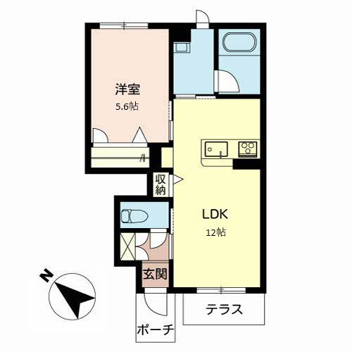 カーサグラス　シュデステBの間取り