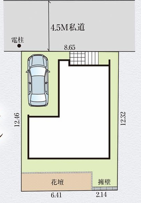 【仲介手数料無料】東村山市秋津町3丁目　新築戸建　全1棟　の区画図