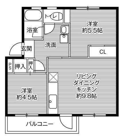 【間取り】 | ビレッジハウス鳴滝