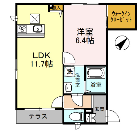 HEARTY'S　ENT　C棟の間取り