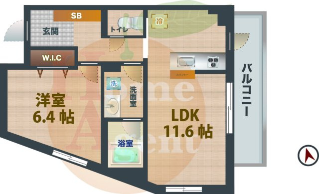 【間取り】 | AIFLAT方南町 | 1LDKのお部屋です。