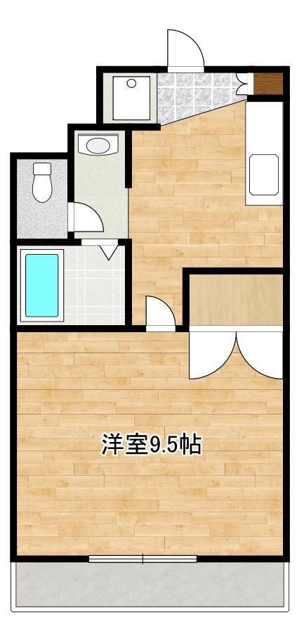 熊本市中央区坪井１丁目の賃貸マンションの間取り