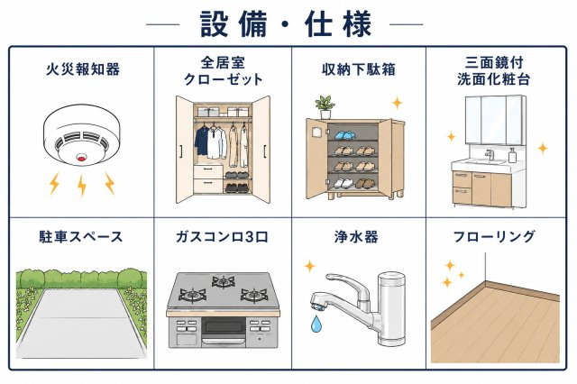 船橋市金杉７丁目０１期の設備
