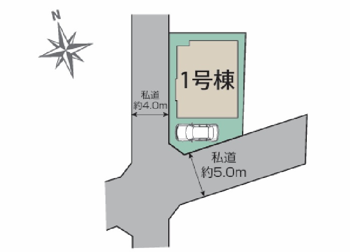 【仲介手数料無料】東村山市青葉町3丁目　新築戸建　全1棟　の区画図