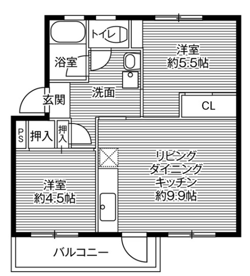 【間取り】 | ビレッジハウス鳴滝