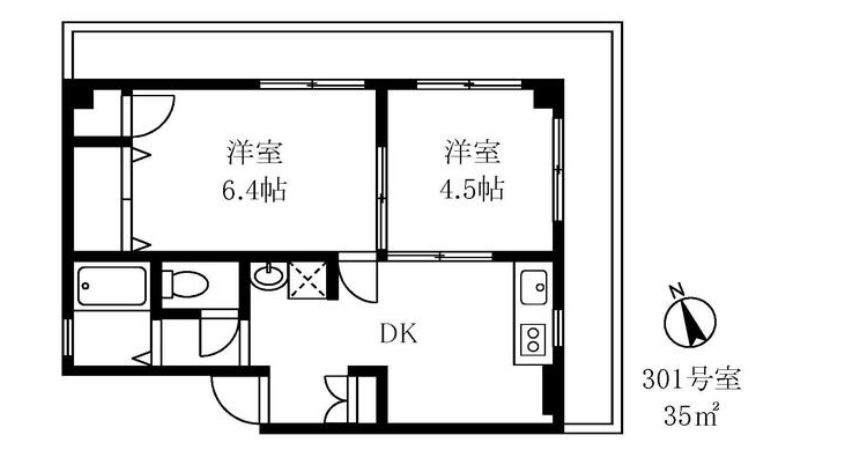 コーポ塚田の間取り