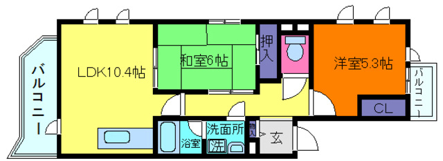 アゼリア六甲の間取り