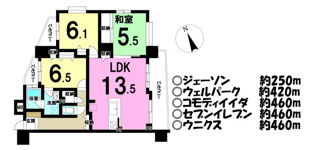 レーベンハイム川越サンシエナの間取り