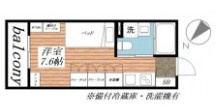 市川市南行徳３丁目の賃貸マンションの間取り
