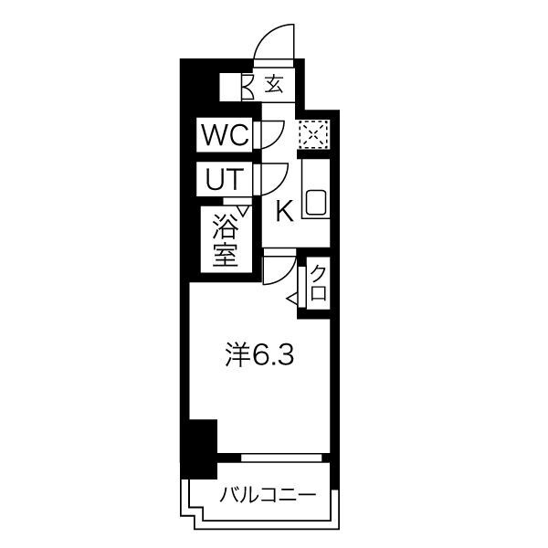 名古屋市中村区若宮町４丁目の賃貸マンションの間取り
