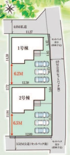 行田市旭町　の区画図|現地区画図